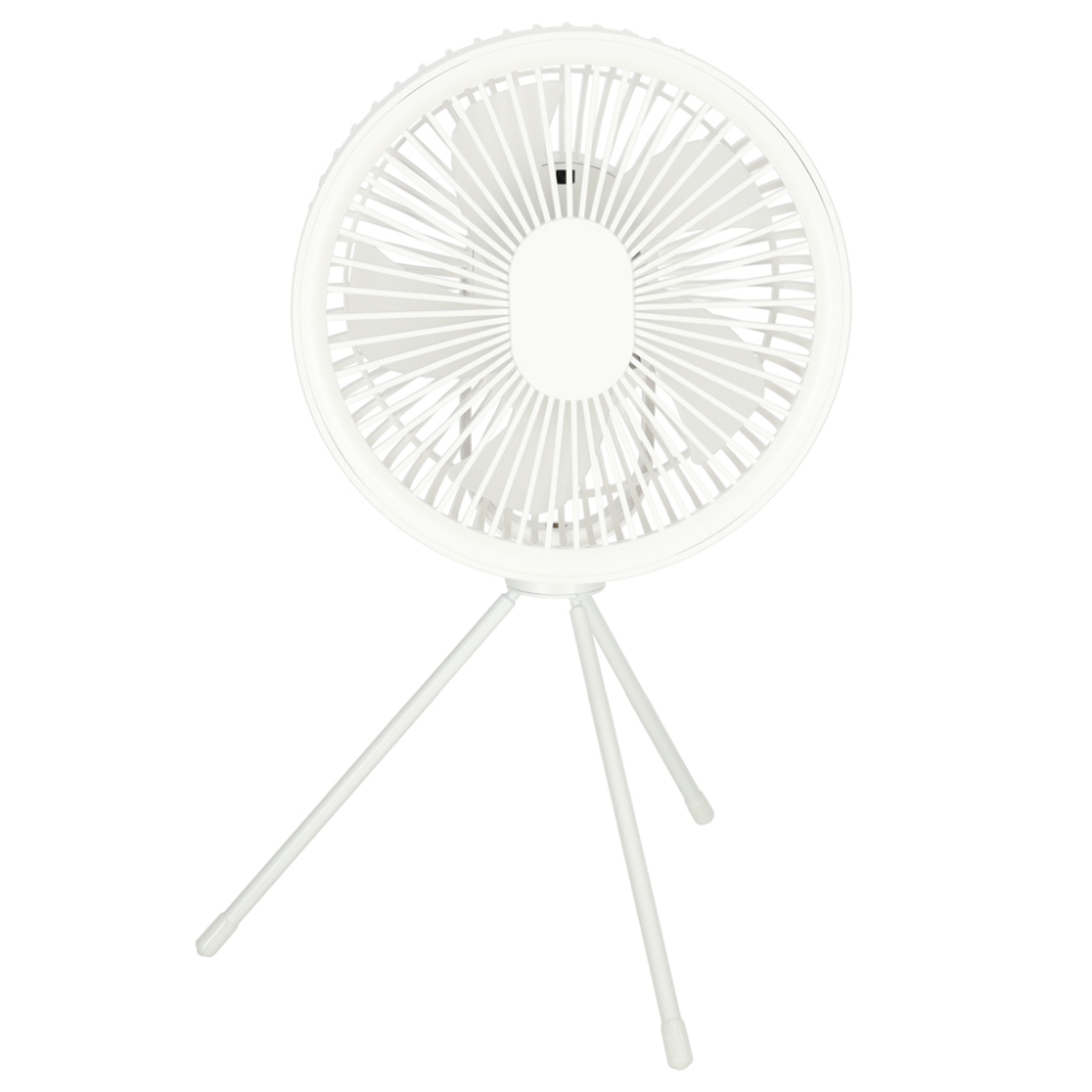 Stalinis ventiliatorius su belaidžiu USB nuotolinio valdymo pulteliu ir apšvietimu 4 galios lygiai 18 cm, baltas