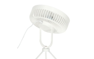 Stalinis ventiliatorius su belaidžiu USB nuotolinio valdymo pulteliu ir apšvietimu 4 galios lygiai 18 cm, baltas