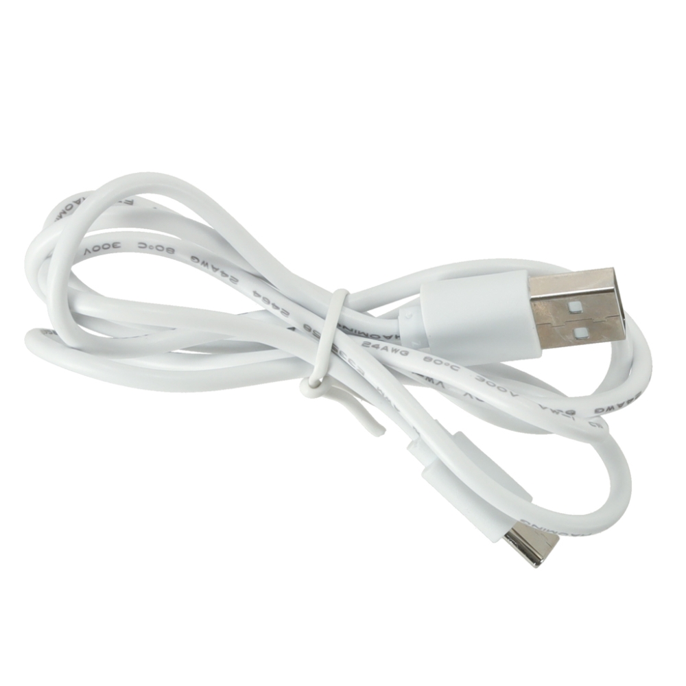 Stalinis ventiliatorius su belaidžiu USB nuotolinio valdymo pulteliu ir apšvietimu 4 galios lygiai 18 cm, baltas