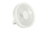 Stalinis ventiliatorius su belaidžiu USB nuotolinio valdymo pulteliu ir apšvietimu 4 galios lygiai 18 cm, baltas
