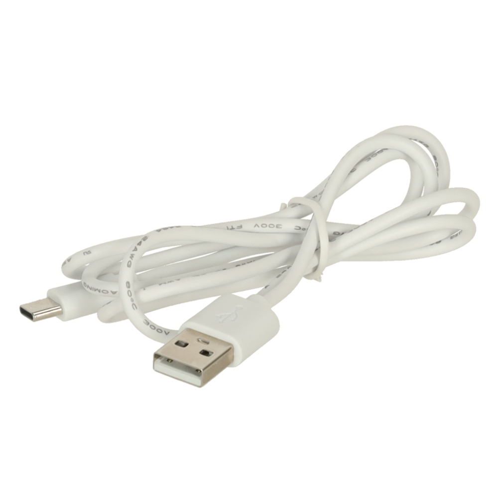 Stalinis ventiliatorius belaidis belaidis USB aušinimas 3 galios lygiai 11,5 cm baltas