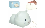 Naktinė silikoninė lemputė minkšta USB balta katė-Miegui, Vaiko kambariui, Migdukai ir karuselės, Apšvietimas, Miego žaislai-e-v