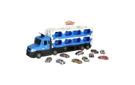 TIR sunkvežimių transporteris XXL sulankstoma transporto priemonė 10 automobilių mėlyna