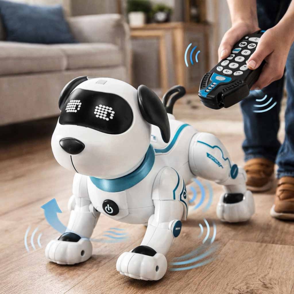 Interaktyvus šuns nuotolinio valdymo RC robotas šokinėja dainuoja-Žaislai, Robotai-e-vaikas