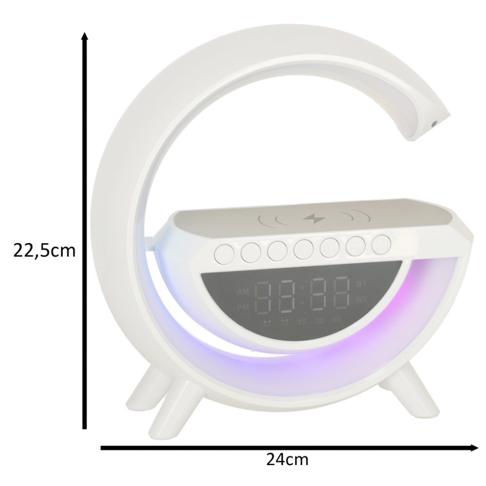 LED žaidimų lempa RGB garsiakalbis indukcinis įkroviklis radijo žadintuvas