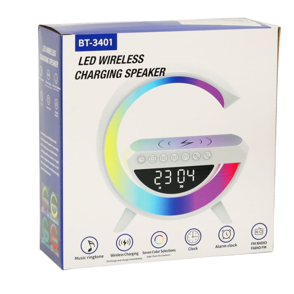 LED RGB lempa su įkrovikliu ir radijo imtuvu žadintuvu-Namai, laisvalaikis, turizmas, Namų apyvokos prekės-e-vaikas