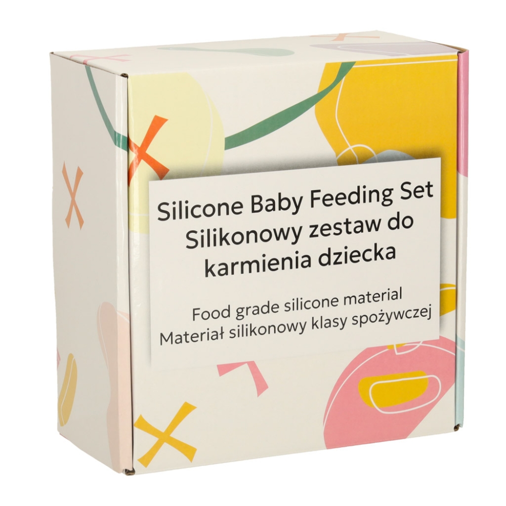 Vaikiški silikoniniai indai pelėda, 8 vnt., žali