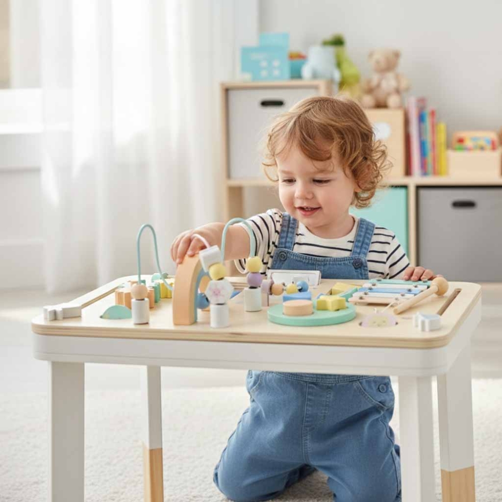 Edukacinis stalas LULILO montessori, Mėtų sp.-Žaislai, Kūdikiams, Žaislai mažyliams (iki 4 m.