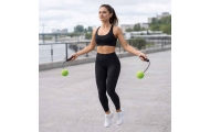 Akumuliatorinis šokinėjimo lynas nemokamai crossfit kardio fitneso treniruotė su kamuoliais