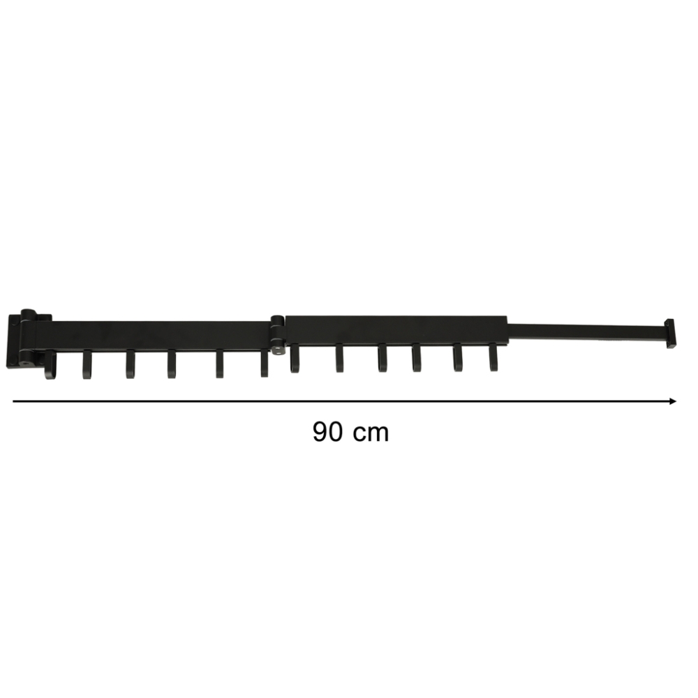 Teleskopinė prailginama sieninė pakaba 84 cm juoda