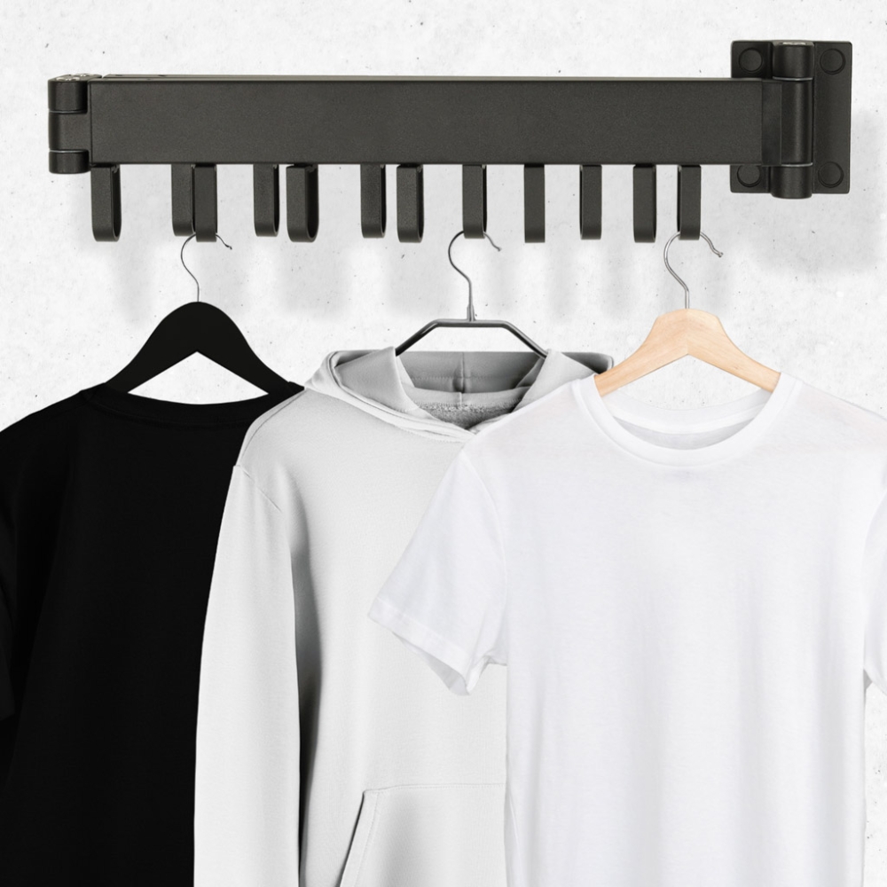Teleskopinė prailginama sieninė pakaba 84 cm juoda