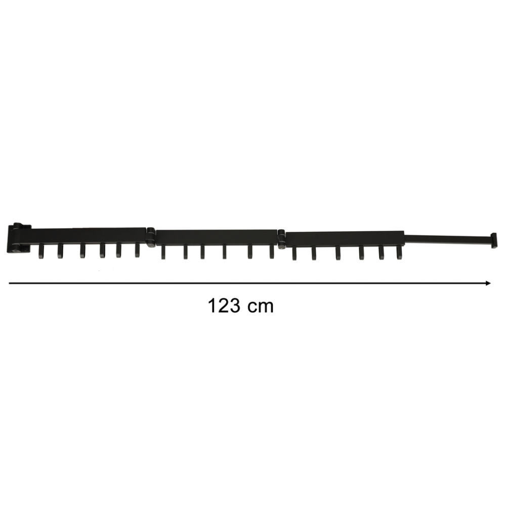 Teleskopinė prailginama sieninė pakaba 114 cm juoda-Namai, laisvalaikis, turizmas, Namų apyvokos prekės-e-vaikas