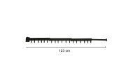 Teleskopinė prailginama sieninė pakaba 114 cm juoda