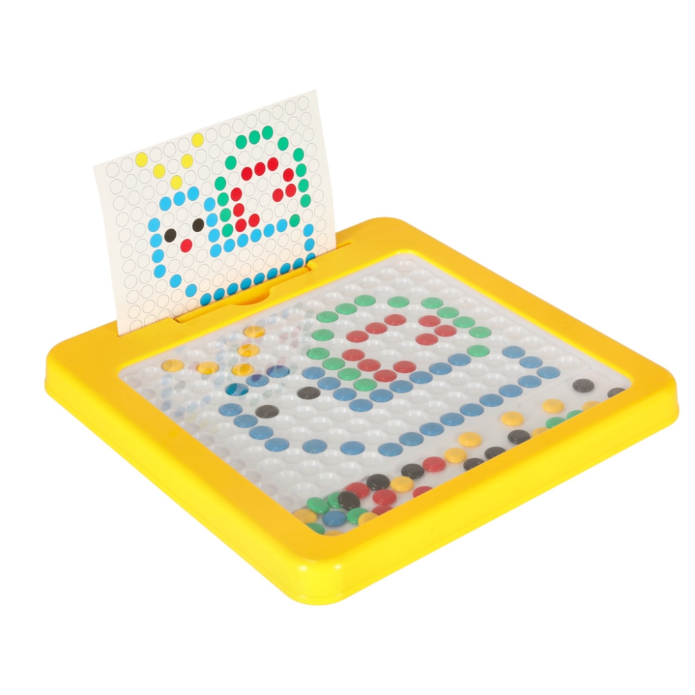 Magnetinė mozaikinė dėlionė montessori 26x26cm, geltona-Žaislai, Dėlionės, Magnetinės dėlionės-e-vaikas