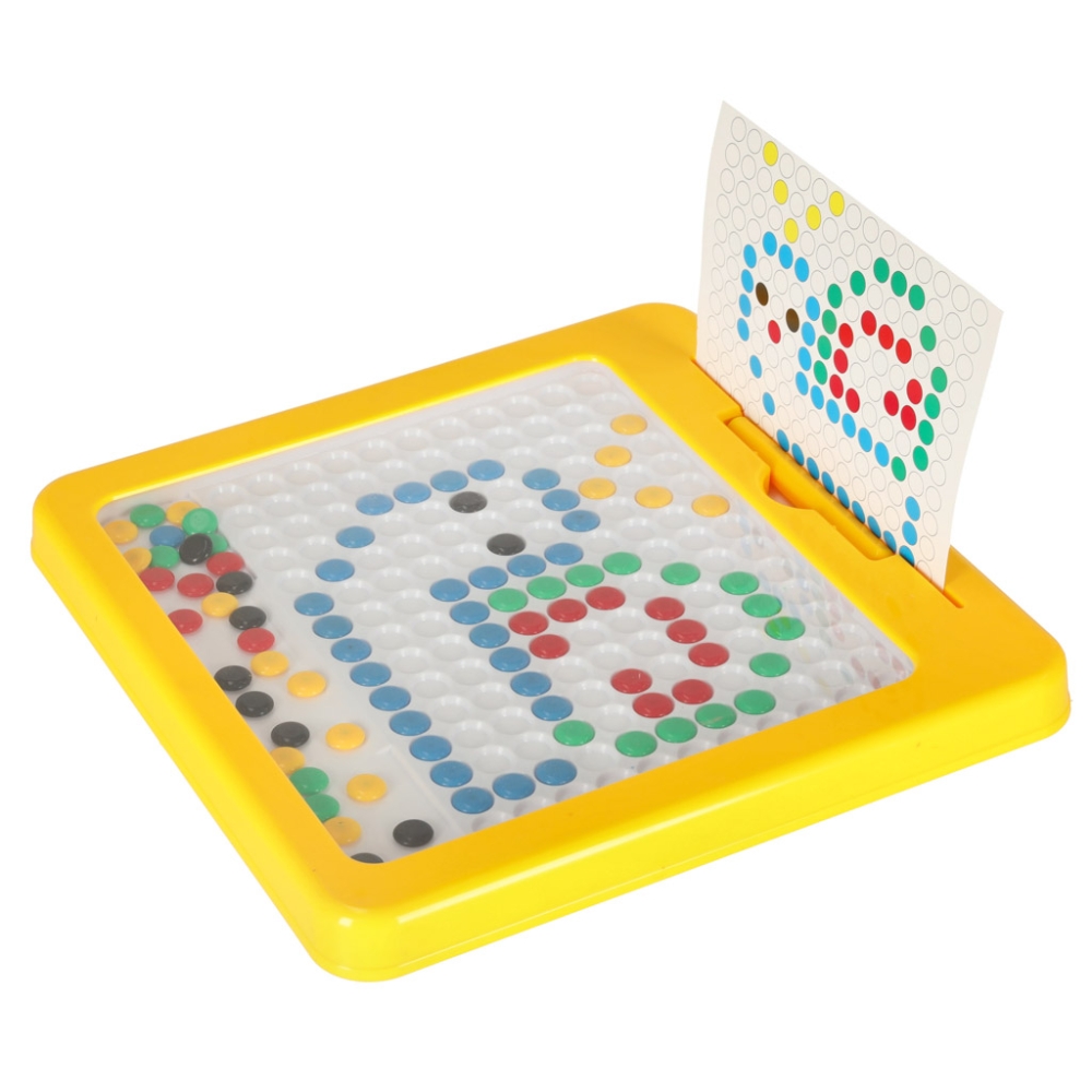 Magnetinė mozaikinė dėlionė montessori 26x26cm, geltona-Žaislai, Dėlionės, Magnetinės dėlionės-e-vaikas