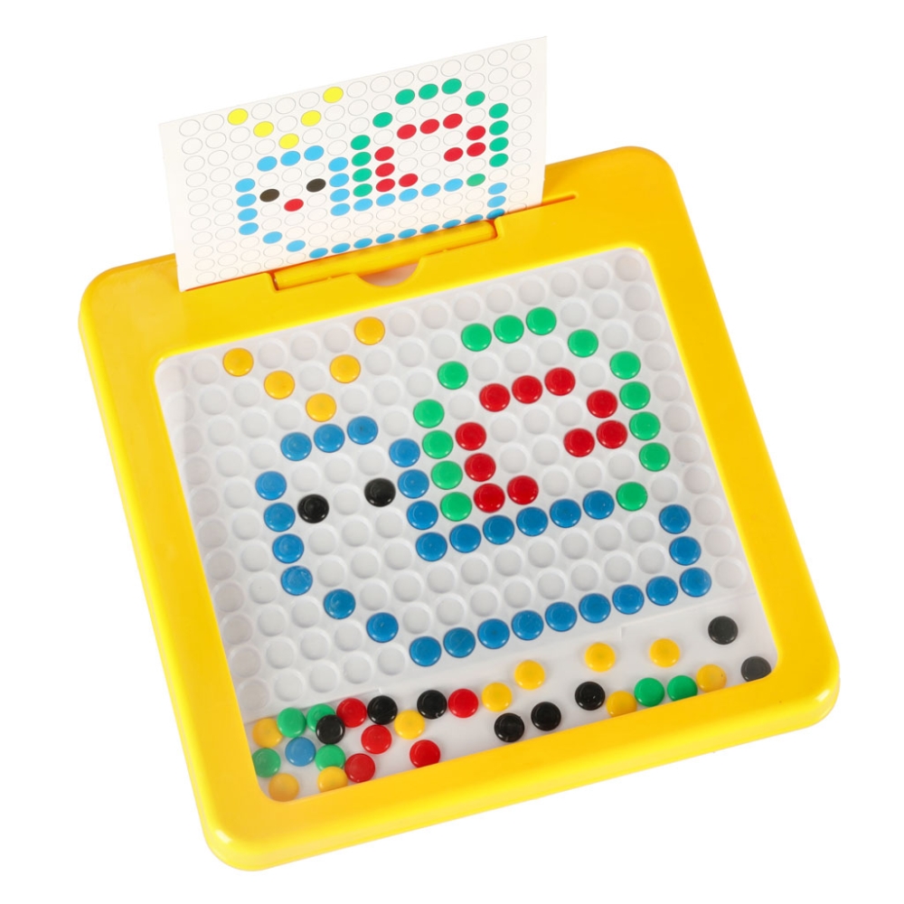 Magnetinė mozaikinė dėlionė montessori 26x26cm, geltona-Žaislai, Dėlionės, Magnetinės dėlionės-e-vaikas