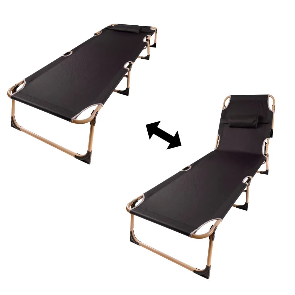Sulankstoma kelioninė lauko lova canada recliner reguliuojama 193 cm pilka-Namai, laisvalaikis, turizmas, Turizmas-e-vaikas