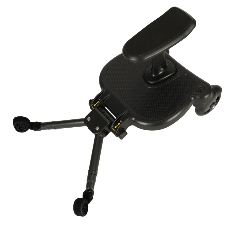 Vaikiško vežimėlio pakopa su kūdikio sėdyne, juoda