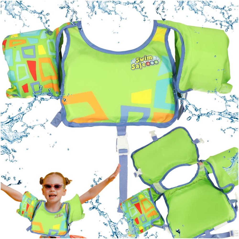 AQUASTAR Žalia maudymosi liemenė su rankovėmis