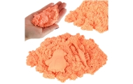 Kinetinis smėlis 1 kg maišelyje oranžinis