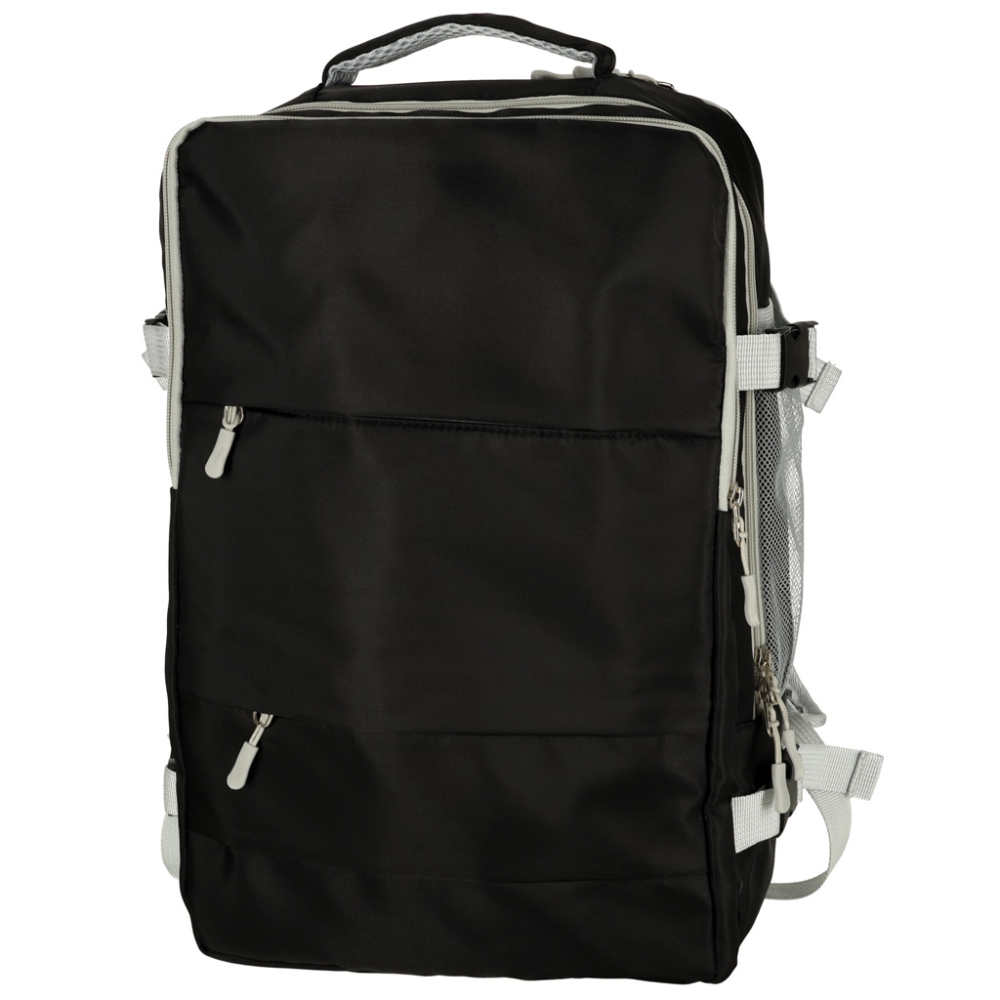 Kelioninė kuprinė lėktuvui vandeniui atspari USB kabelis 45x16x28cm juoda