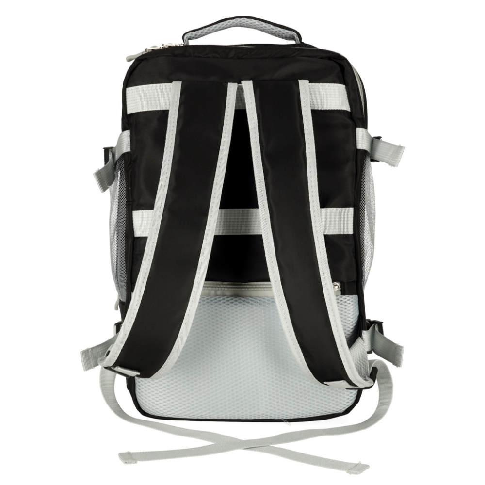 Kelioninė kuprinė lėktuvui vandeniui atspari USB kabelis 45x16x28cm juoda