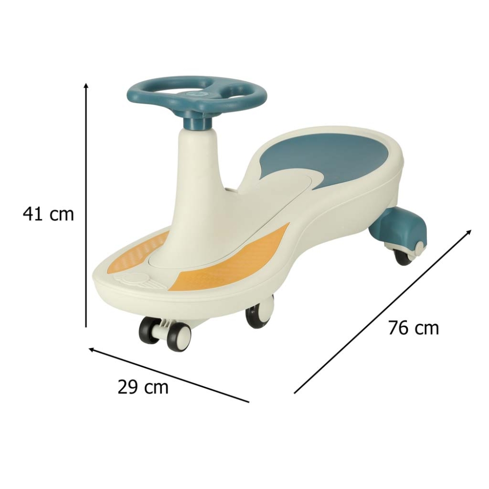 Gravitacinė mašinėlė šviečiantys LED ratai muzika, 76cm iki 120kg, mėlynos / baltos sp.