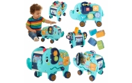 Dramblys montessori manipuliacinė lenta pounder sorter blokai plaktukas 26cm
