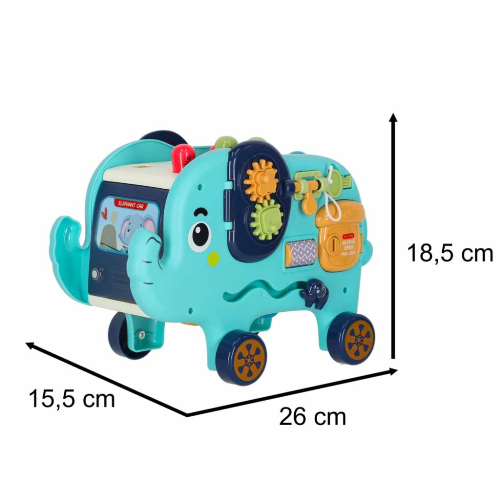 Edukacinis rūšiuoklis Dramblys 26cm-Žaislai, Kūdikiams, Žaislai mažyliams (iki 4 m.