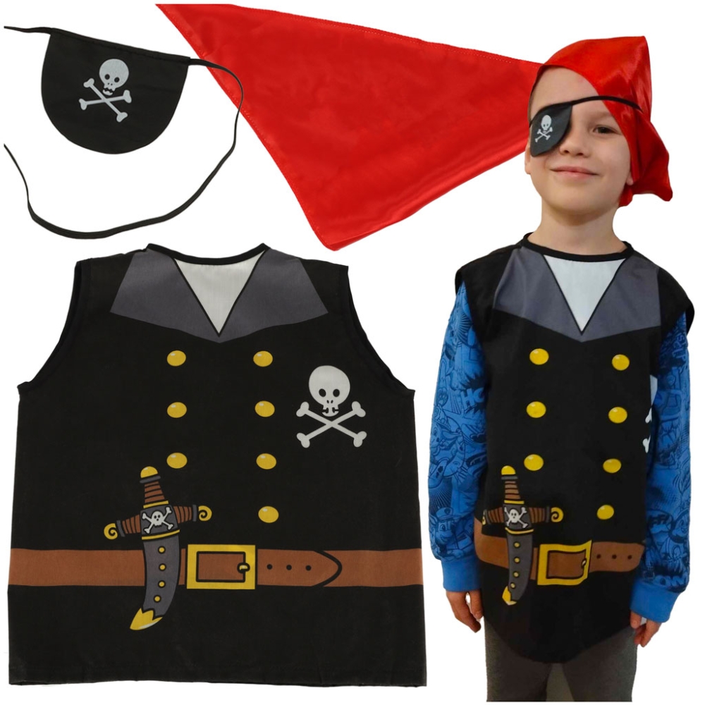 Piratų jūreivio karnavalinis kostiumas 3-8 metų amžiaus-Drabužiai ir aksesuarai, Karnavalinė apranga-e-vaikas