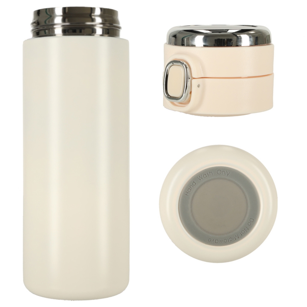 Termo puodelis LED termosas 420ml smėlio spalvos-Maitinimui, Indai, įrankiai, gertuvės, Termo indai-e-vaikas