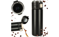 Termo puodelis su kandikliu LED termosas 420ml juodas