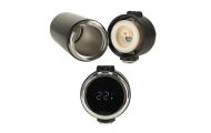 Termo puodelis su kandikliu LED termosas 420ml juodas