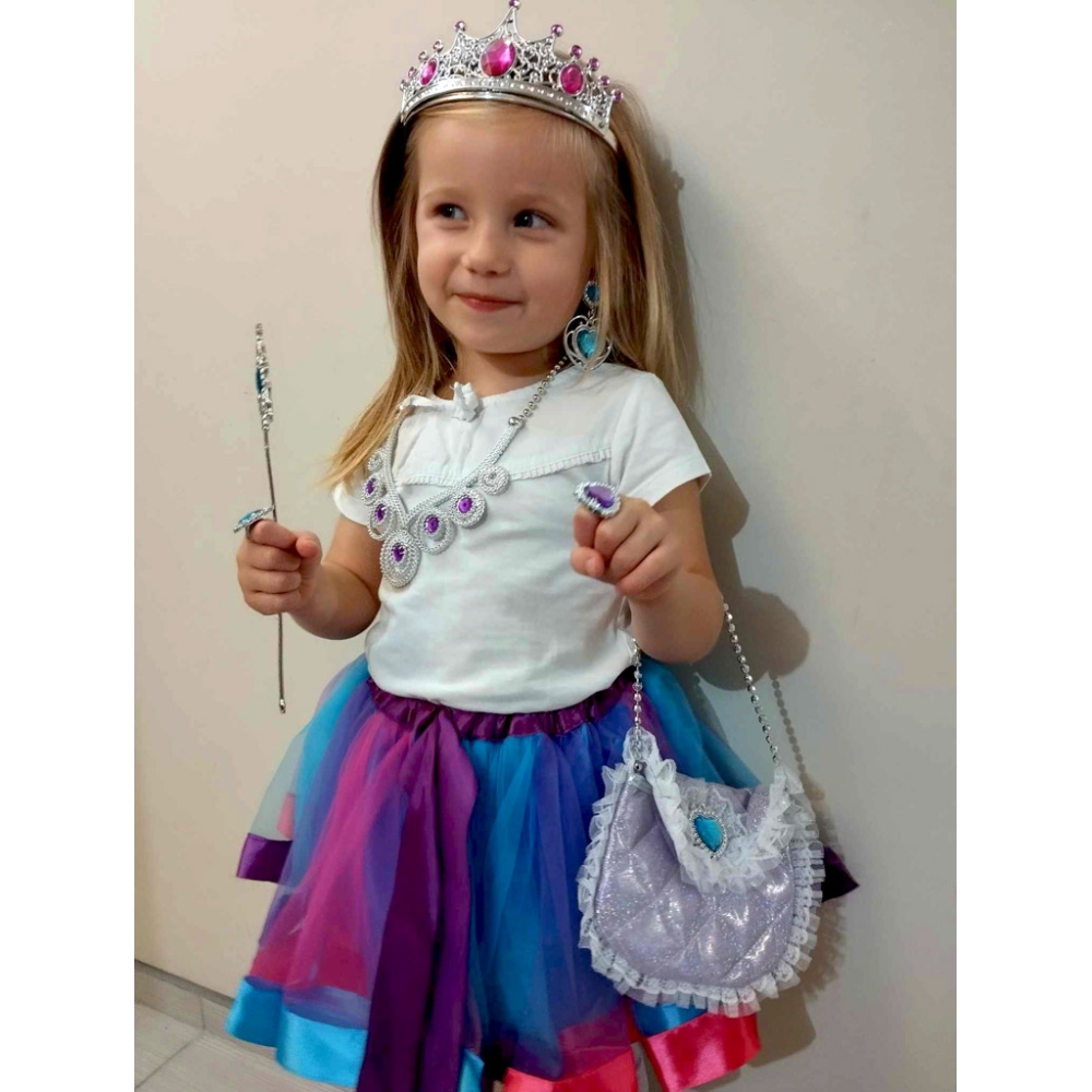 Kostiumų karalienė princesė karūna rankinė 9 vnt.-Drabužiai ir aksesuarai, Karnavalinė apranga-e-vaikas