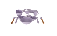 Silikoninių indų rinkinys Krabas 9 el., violetiniai