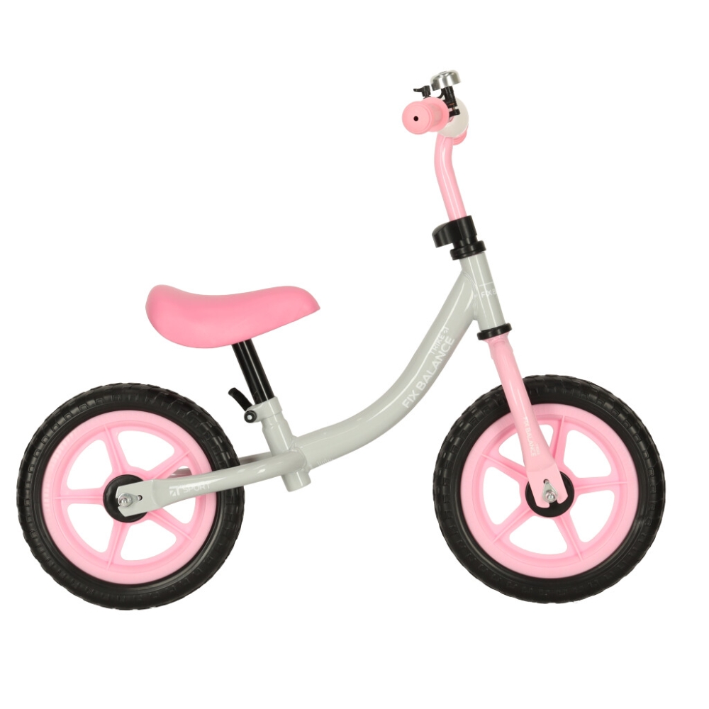 Balansinis dviratis Trike Fix Balance baltos ir rožinės spalvos-Judėjimui, Balansiniai dviratukai-e-vaikas