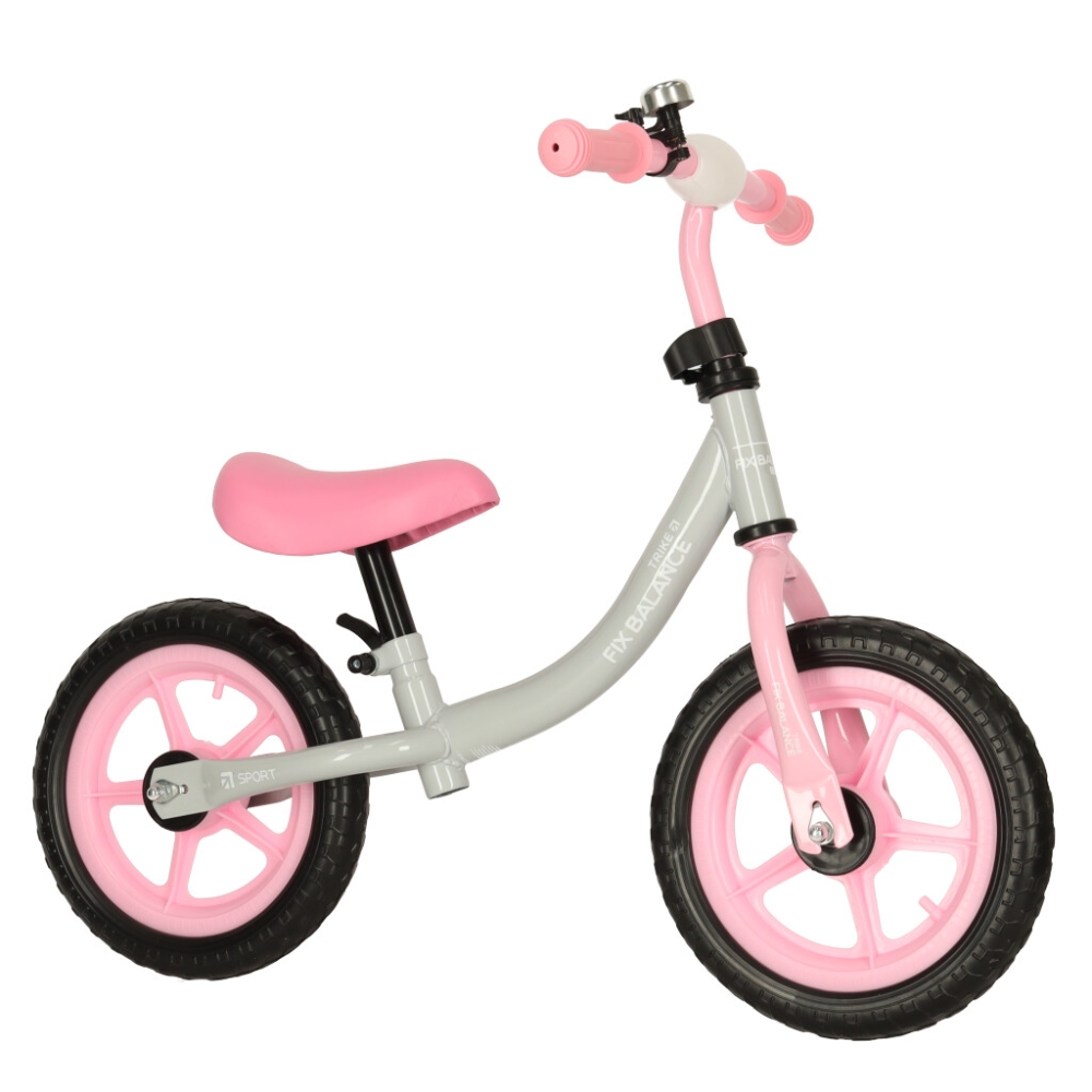 Balansinis dviratis Trike Fix Balance baltos ir rožinės spalvos-Judėjimui, Balansiniai dviratukai-e-vaikas