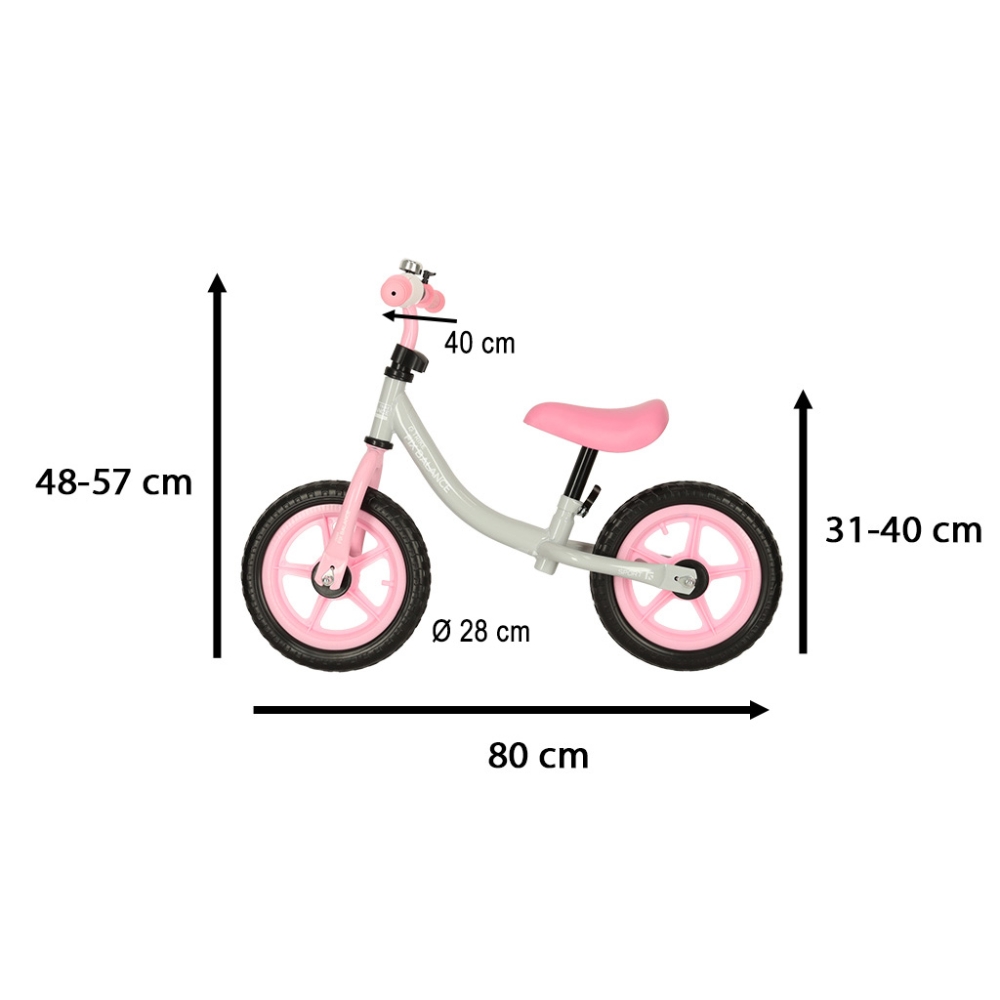 Balansinis dviratis Trike Fix Balance baltos ir rožinės spalvos-Judėjimui, Balansiniai dviratukai-e-vaikas