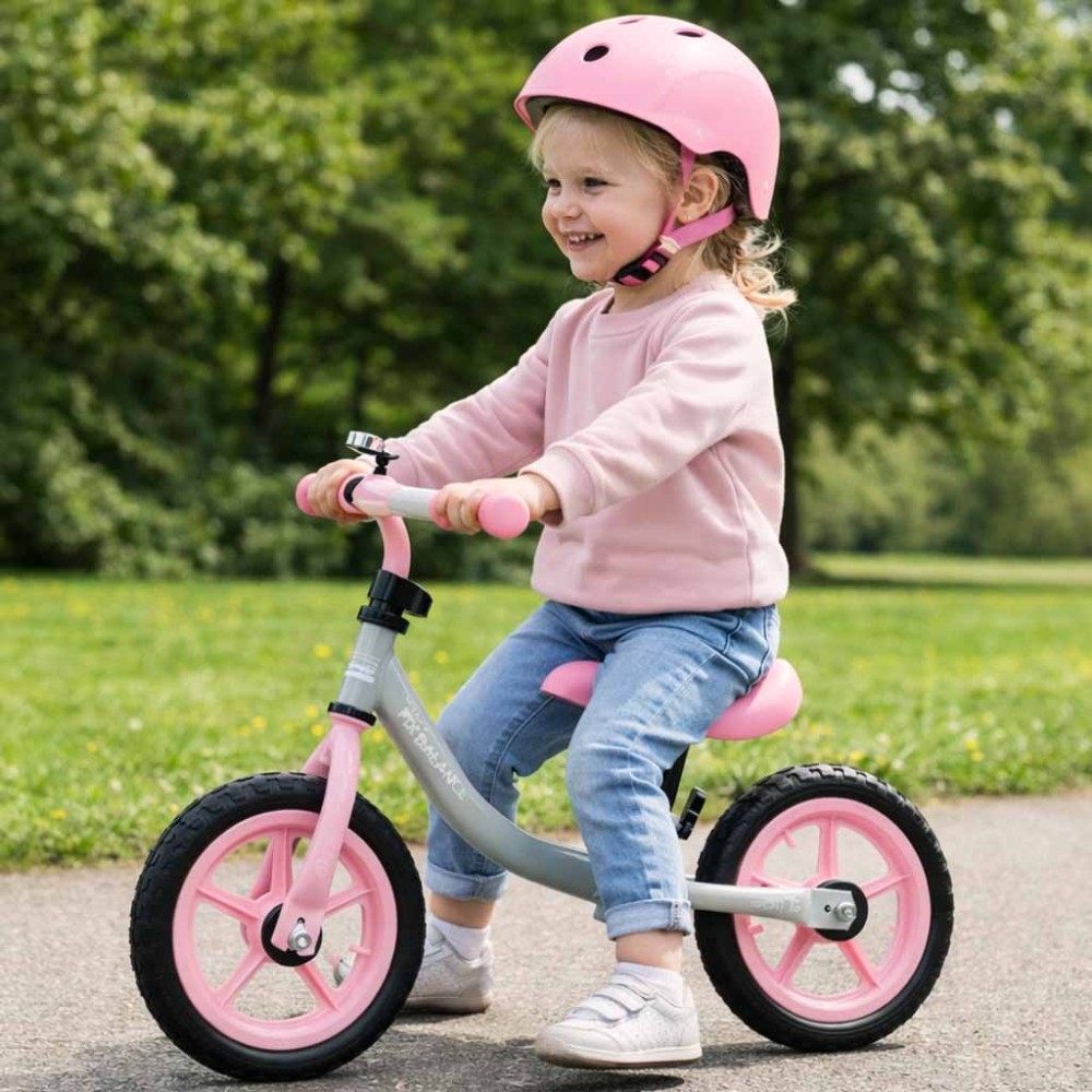Balansinis dviratis Trike Fix Balance baltos ir rožinės spalvos-Judėjimui, Balansiniai dviratukai-e-vaikas