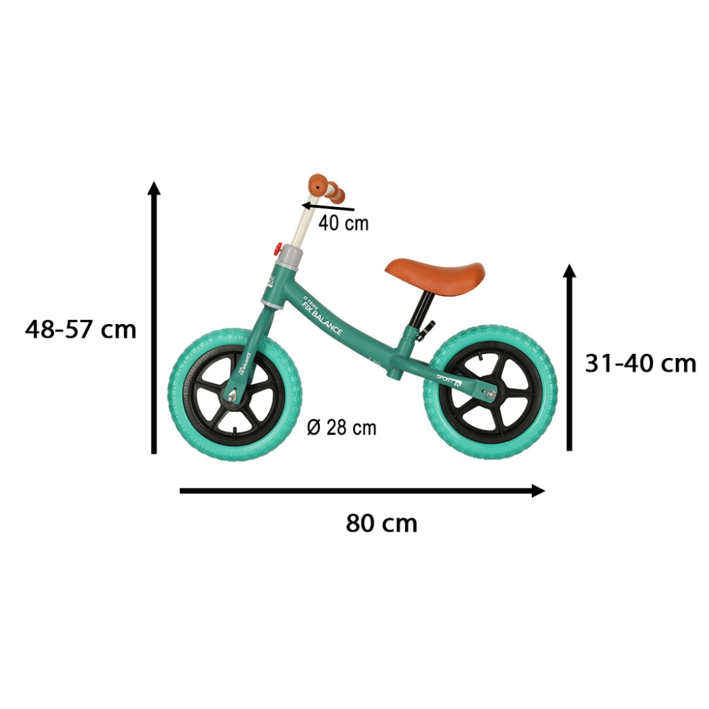 Balansinis dviratis Trike Fix Balance, turkio spalvos-Judėjimui, Balansiniai dviratukai-e-vaikas