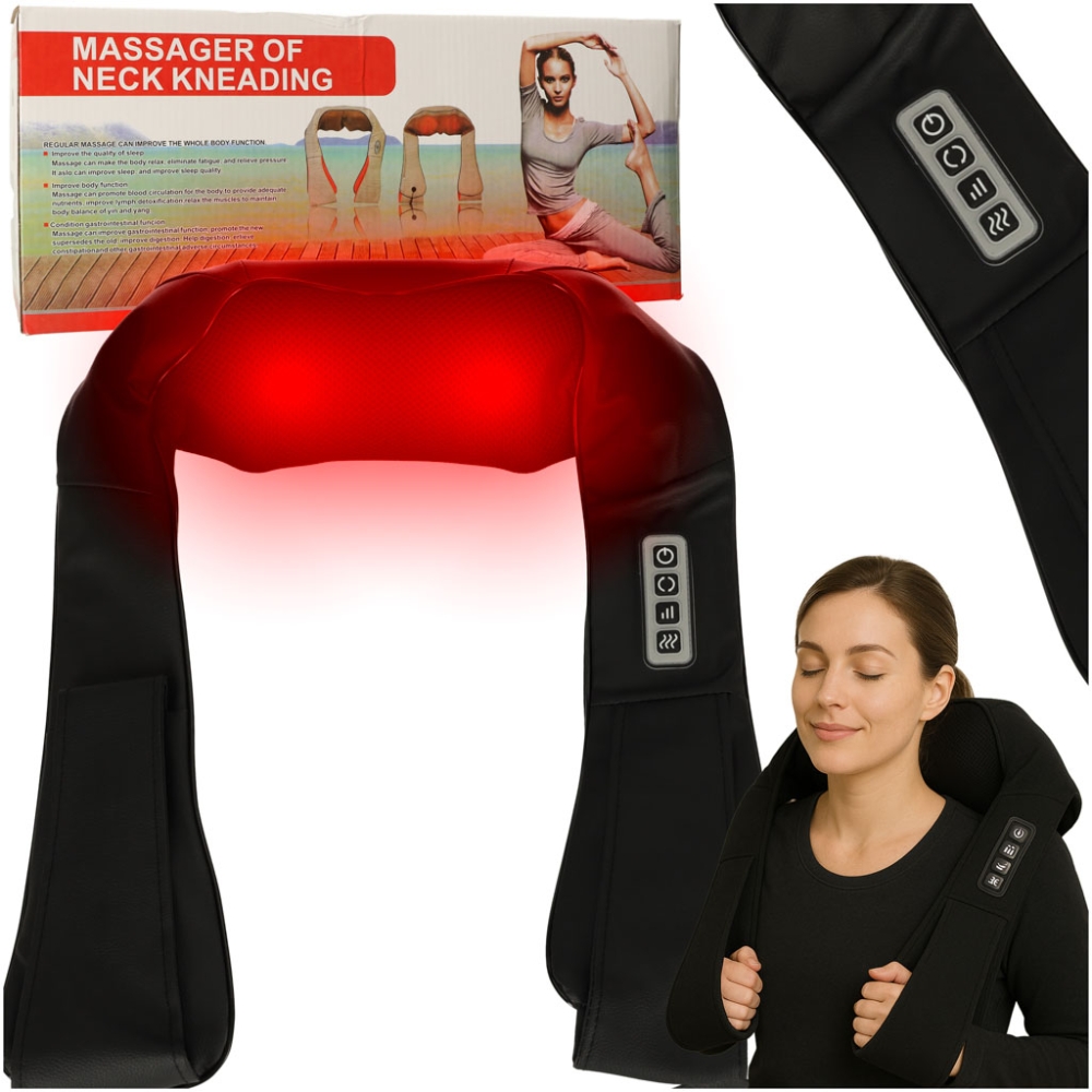 Šildanti masažinė kaklo nugaros apykaklė Shiatsu-Namai, laisvalaikis, turizmas, Sveikata, grožis, higiena-e-vaikas