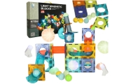 Šviečiantis magnetinis marmurinis rutuliukų takelis 49 elementai