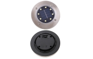 Saulės žemės sodo žibintai 8LED 4 vnt, šiltos baltos spalvos