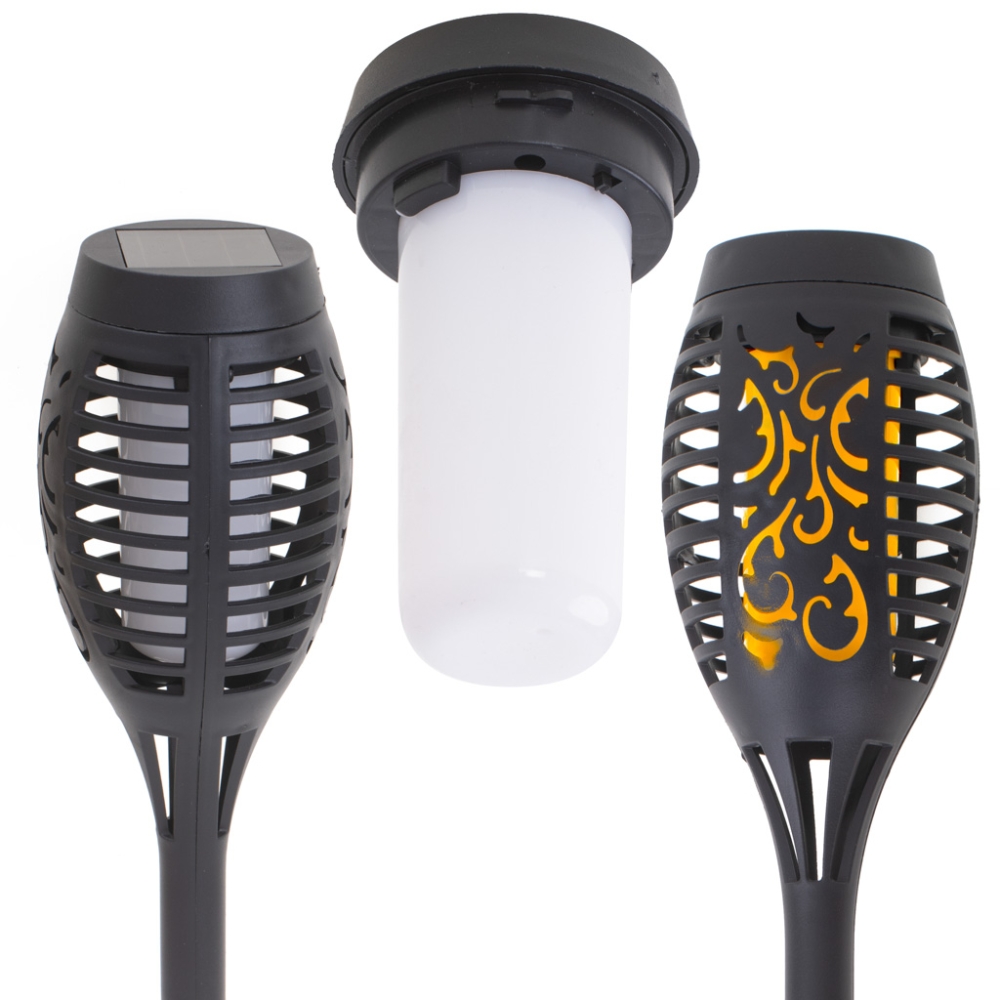 Saulės sodo žibintai 12 LED 4 vnt