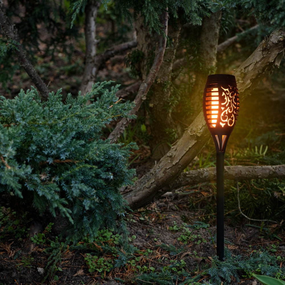 Saulės sodo žibintai 12 LED 4 vnt