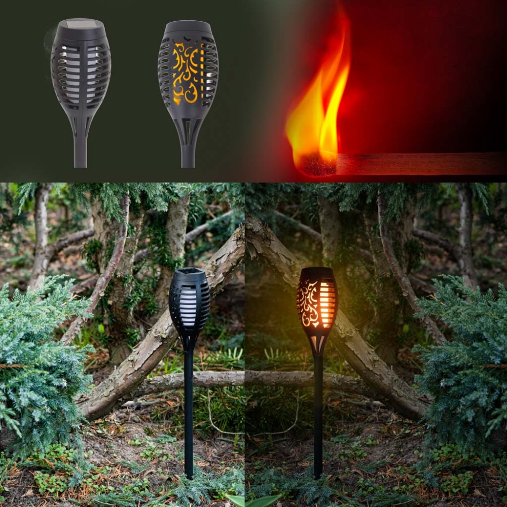 Saulės sodo žibintai 12 LED 4 vnt