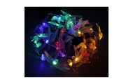 Saulės Dragonfly sodo žibintai 6,5 m 30LED multicolour