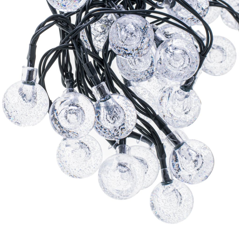 Saulės sodo apšvietimo rutuliukai 7m 50LED šiltai baltos spalvos-Namai, laisvalaikis, turizmas, Sodas - daržas-e-vaikas
