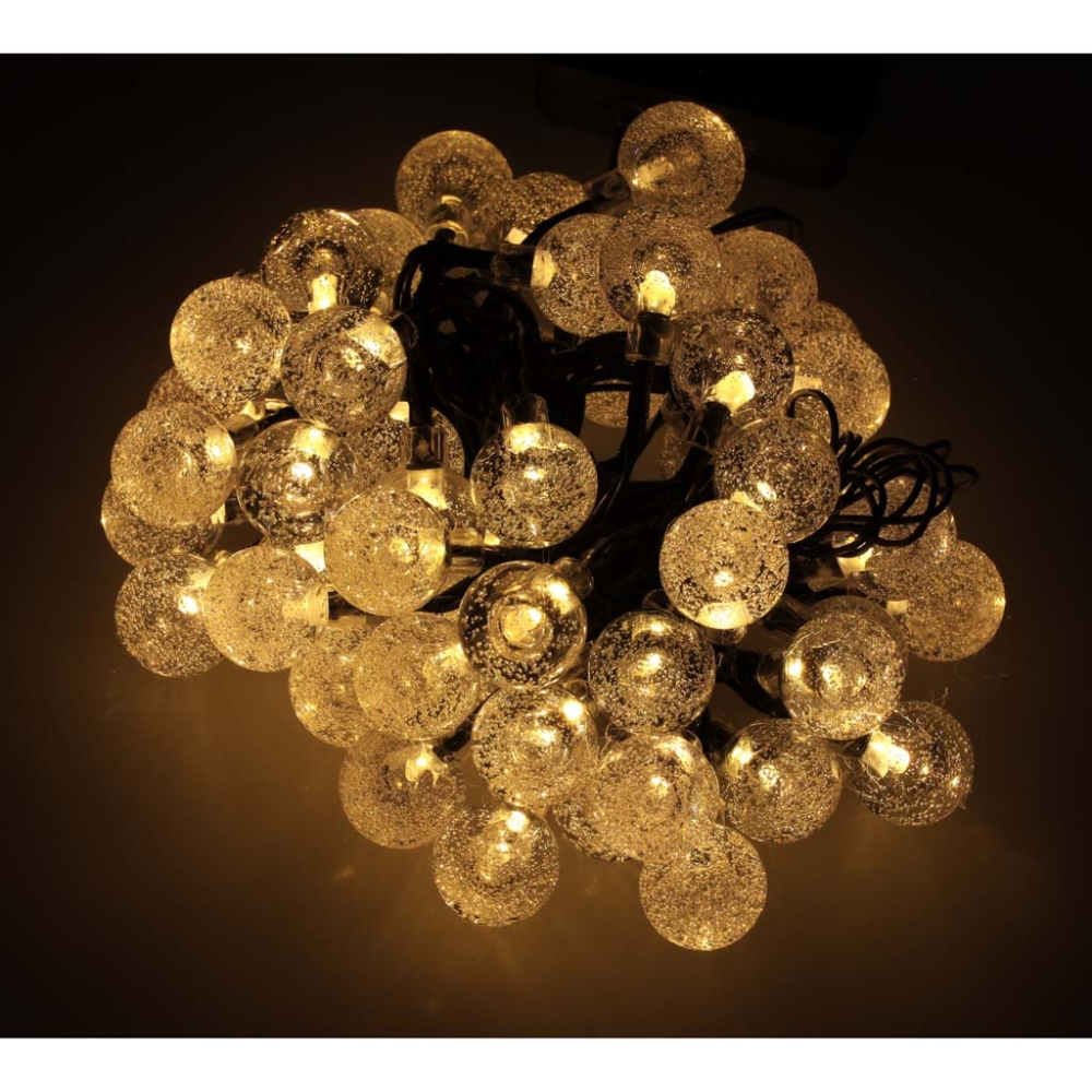 Saulės sodo apšvietimo rutuliukai 7m 50LED šiltai baltos spalvos-Namai, laisvalaikis, turizmas, Sodas - daržas-e-vaikas