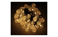 Saulės sodo apšvietimo rutuliukai 7m 50LED šiltai baltos spalvos